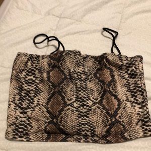 Snake print crop top
